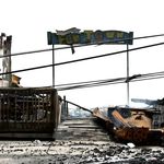 Funtown Pier rubble at the boardwalk in Seaside Heights